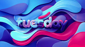 Tuesday Flow —, Typography, Abstract HD wallpaper