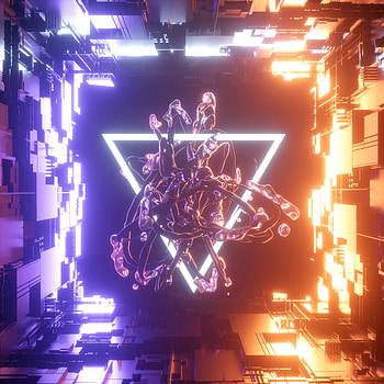 Bright, 3D, Neon, Glow, Clot, Triangle HD phone wallpaper
