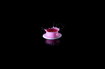Pink, Reflection, Macro, Spray, Splash, Paint, Fall, Drop HD wallpaper