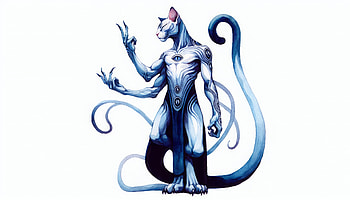 Futuristic Cyborg Cat, cat, humanoid, fantasy, Artwork HD wallpaper