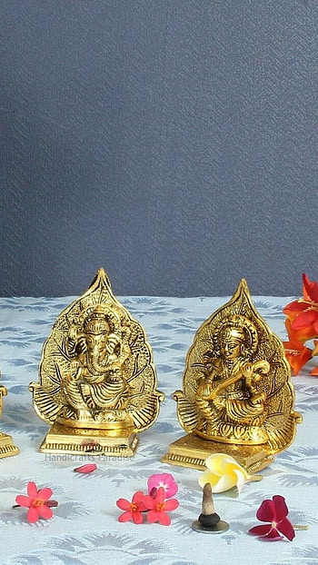 Lakshmi Ganesh, Flowers Decoration, idol background HD phone wallpaper