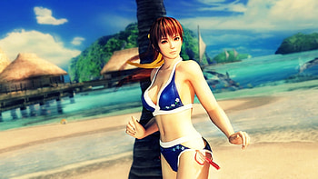 Kasumi, Bikini, Cute, Doa5, Summer, Japanese Girl, Ocean, Beach, Island, Pretty Girl HD wallpaper