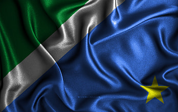 Mato Grosso do Sul flag, , silk wavy flags, brazilian states, Day of Mato Grosso do Sul, fabric flags, Flag of Mato Grosso do Sul, 3D art, Mato Grosso do Sul, South America, States of Brazil, Mato Grosso do Sul 3D flag, Brazil HD wallpaper