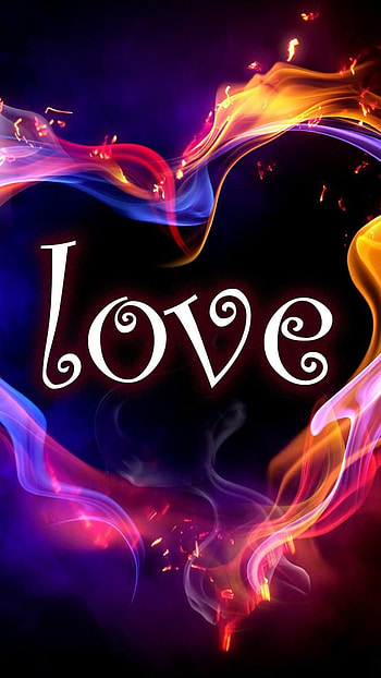 L Love You, Love, Neon Background HD phone wallpaper