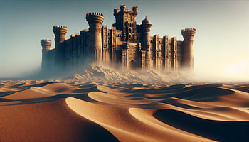 Majestic Fortress: Stunning Ultra, fortress, castle, desert, sand, architecture HD wallpaper