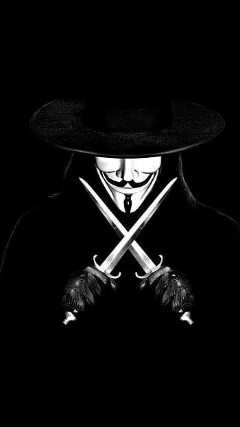 Hacker, Vendetta Art, smile HD phone wallpaper
