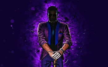 Wade Bleecker, , violet neon lights, Cyberpunk 2077, RPG, fan art, Cyberpunk 2077 characters, Wade Bleecker Cyberpunk HD wallpaper