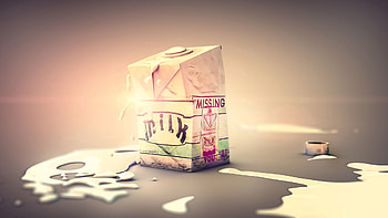 Art, Drops, Box, Milk HD wallpaper