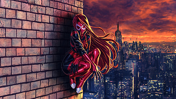Mary Jane Watson A K A Scarlet Spider, scarlet-spider, superheroes, artist, artwork, digital-art HD wallpaper