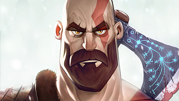 Kratos 2020, kratos, artwork, games, artstation HD wallpaper