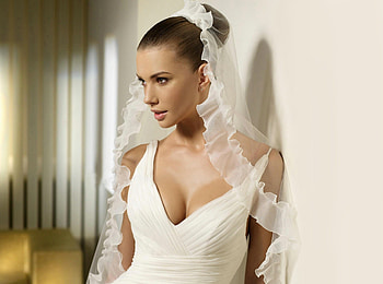 Bride, white dress, girl model HD wallpaper