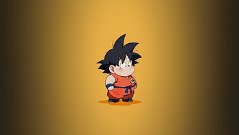 Goku Chibbi, goku, anime, minimalism, minimalist, artist, artwork, digital-art HD wallpaper