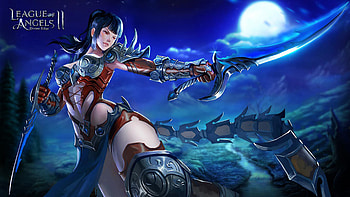 Lin Shadow Blade, Beautiful girl, Martial swordsman, League of Angels HD wallpaper