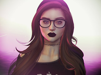 Art, 3D, Girl, Glasses, Spectacles, Face, Piercing HD wallpaper