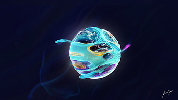 Joyful Planet , planet, abstract, digital-art, behance HD wallpaper