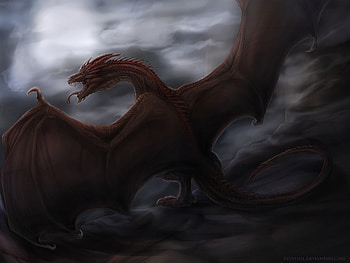 Art, Grin, Wings, Dragon, Being, Creature, Fantastic HD wallpaper