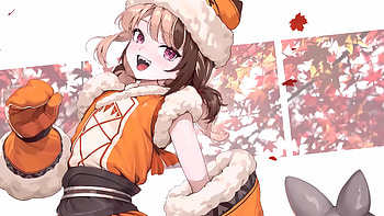 hololive VTuber Gigi Murin — Orange Anime, Virtual Youtuber HD wallpaper