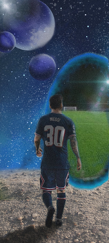Alien messi, neymar, paris saint germian, argentina, psg, football, goat, ronaldo, space HD phone wallpaper