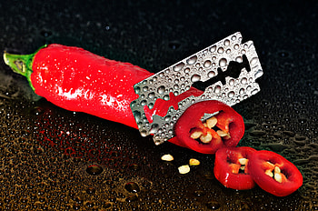 Food, Pepper, Drops, Blade, Chile, Blades HD wallpaper