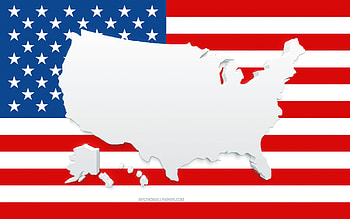 USA map silhouette, Flag of USA, silhouette on the flag, USA, 3d USA map silhouette, USA flag, USA 3d map HD wallpaper