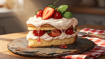 Luscious Strawberry Shortcake —, Strawberry Shortcake (Food), Dessert HD wallpaper
