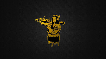 Z Funny Banksy Mona Lisa HD wallpaper