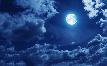 Night clouds, Moonlight HD wallpaper