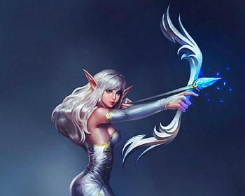 Magical Arrow, weapon, arrow, fantasy, woman HD wallpaper