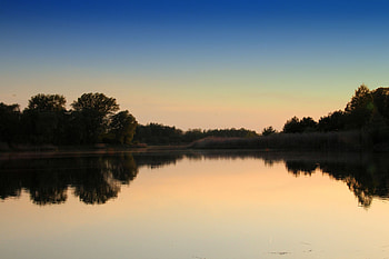 Nature, Trees, Sunset, Sky, Lake, Reflection HD wallpaper