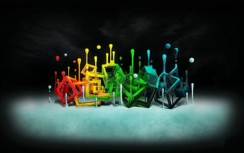 Abstract, Drops, Multicolored, Motley, Form, Paints, Squares, Uneven HD wallpaper
