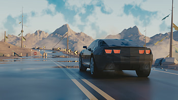 Low Poly Chevrolet Camaro, low-poly, camaro, chevrolet, cars, artist, artwork, digital-art HD wallpaper