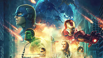 Avengers Fan Made Poster, avengers, iron-man, captain-america, superheroes, artwork, artist, artstation HD wallpaper