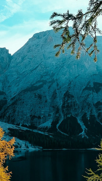 Glaucous, Mountain Background HD phone wallpaper
