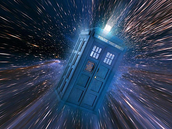 dr who, tardis, stars, light, hyper space HD wallpaper