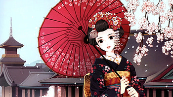 Japanese Geisha Art HD wallpaper