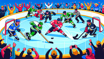 Hockey Action - Intense Game Moment, hockey, ice rink, Sports, crowd, video game HD wallpaper