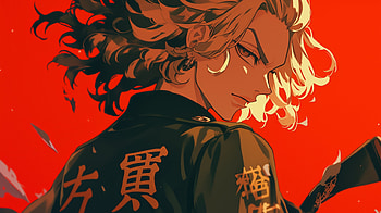 Dynamic Mikey Manjiro Sano from Tokyo Revengers, Anime, Tokyo Revengers, Mikey Manjiro Sano, red anime HD wallpaper
