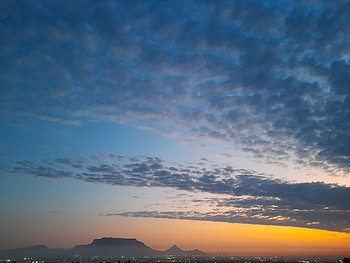 Cape Town sunset, Cloud, Cape Town, Table Mountain, sunset, city HD wallpaper
