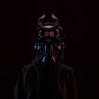 Dark, Mask, Skull, Horns HD phone wallpaper