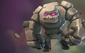 Clash Royale Golem, Mobile game character, Strategic unit, Tower-crushing force HD wallpaper