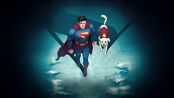 Sunset Patrol Superman And Krypto, superman-legacy, superman, krypto, superheroes, dc-comics, movies, artwork, artist, digital-art HD wallpaper