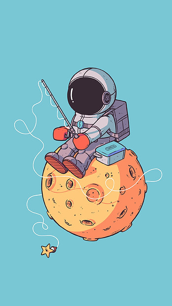 Cartoon Astronaut, Cartoon Astronaut HD phone wallpaper