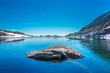 Nature, Mountains, Lake, Island HD wallpaper