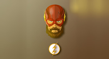 Beard, superhero, artwork, Flash HD wallpaper