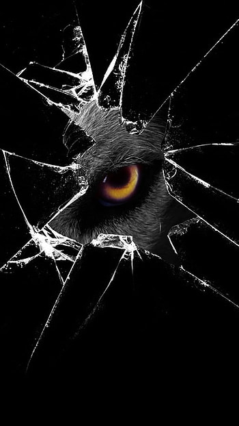 Full Black, Broken Glass HD phone wallpaper