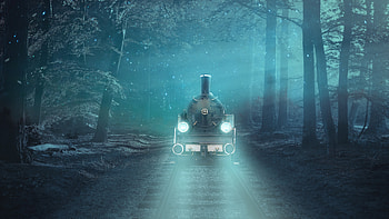 Train Forest Fantasy HD wallpaper