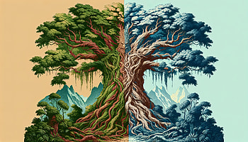 Mystical Treant - Enchanted Forest Theme, treant, tree, nature, artistic, landscape HD wallpaper