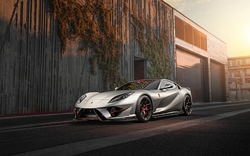 Ferrari 812 Superfast, SVR Edition, front view, exterior, silver supercar, 812 Superfast tuning, silver 812 Superfast, Italian sports cars, Ferrari HD wallpaper