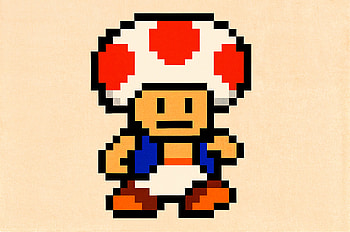 Toad Pixel Pop — Ultra, Toad (Mario), pixel art HD wallpaper