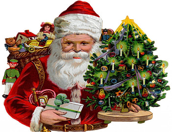 Vintage Santa Claus, santa claus, lights, vintage, tree HD wallpaper